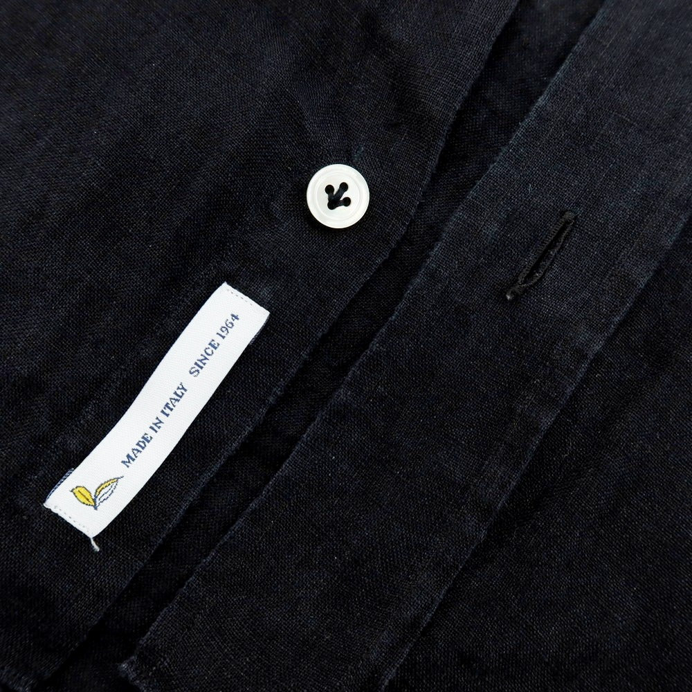 【中古】マリオ ムスカリエッロ Mario Muscariello リネン 半袖シャツ ブラック【サイズXS】【 状態ランクC 】【 メンズ 】