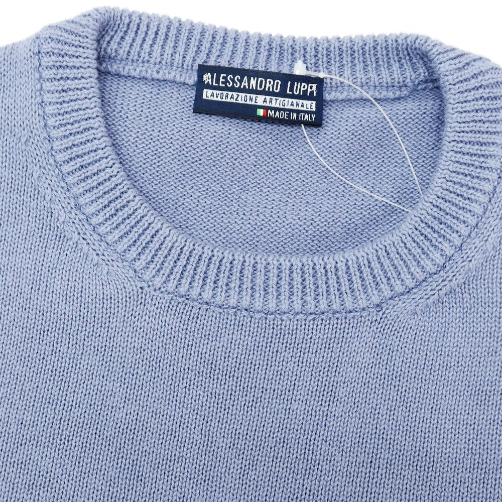 【中古】アレッサンドロルッピ Alessandro Luppi コットン 半袖クルーネックニット ダスティブルー【 46 】【 状態ランクA 】【 メンズ 】