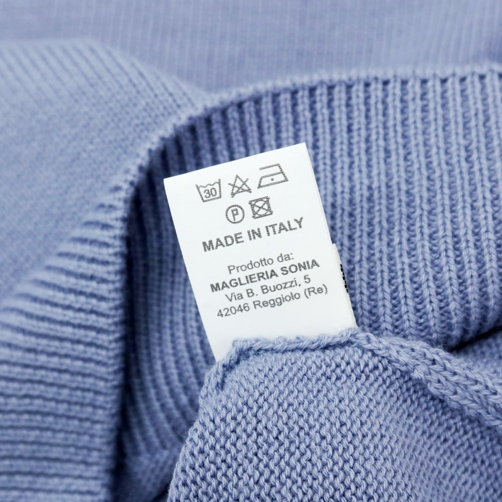 【中古】アレッサンドロルッピ Alessandro Luppi コットン 半袖クルーネックニット ダスティブルー【 46 】【 状態ランクA 】【 メンズ 】