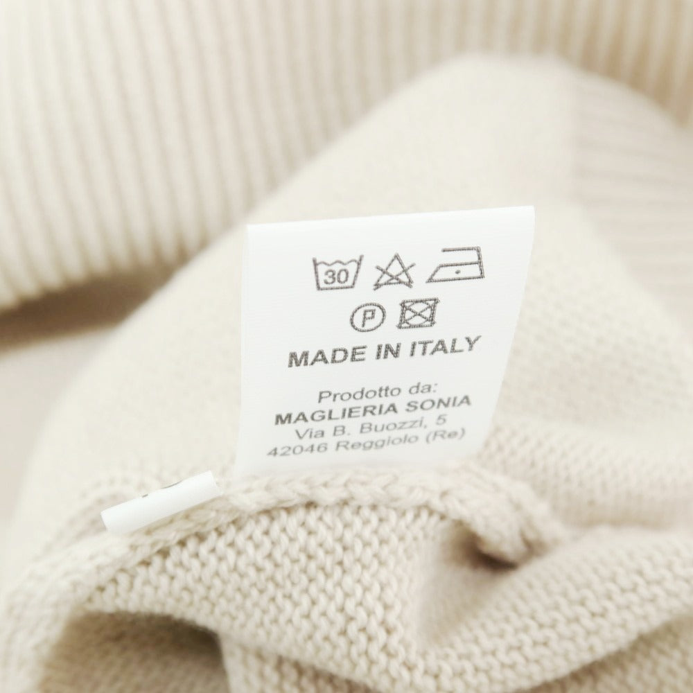 【中古】アレッサンドロルッピ Alessandro Luppi コットン 半袖クルーネックニット グレージュ【 46 】【 状態ランクA 】【 メンズ 】