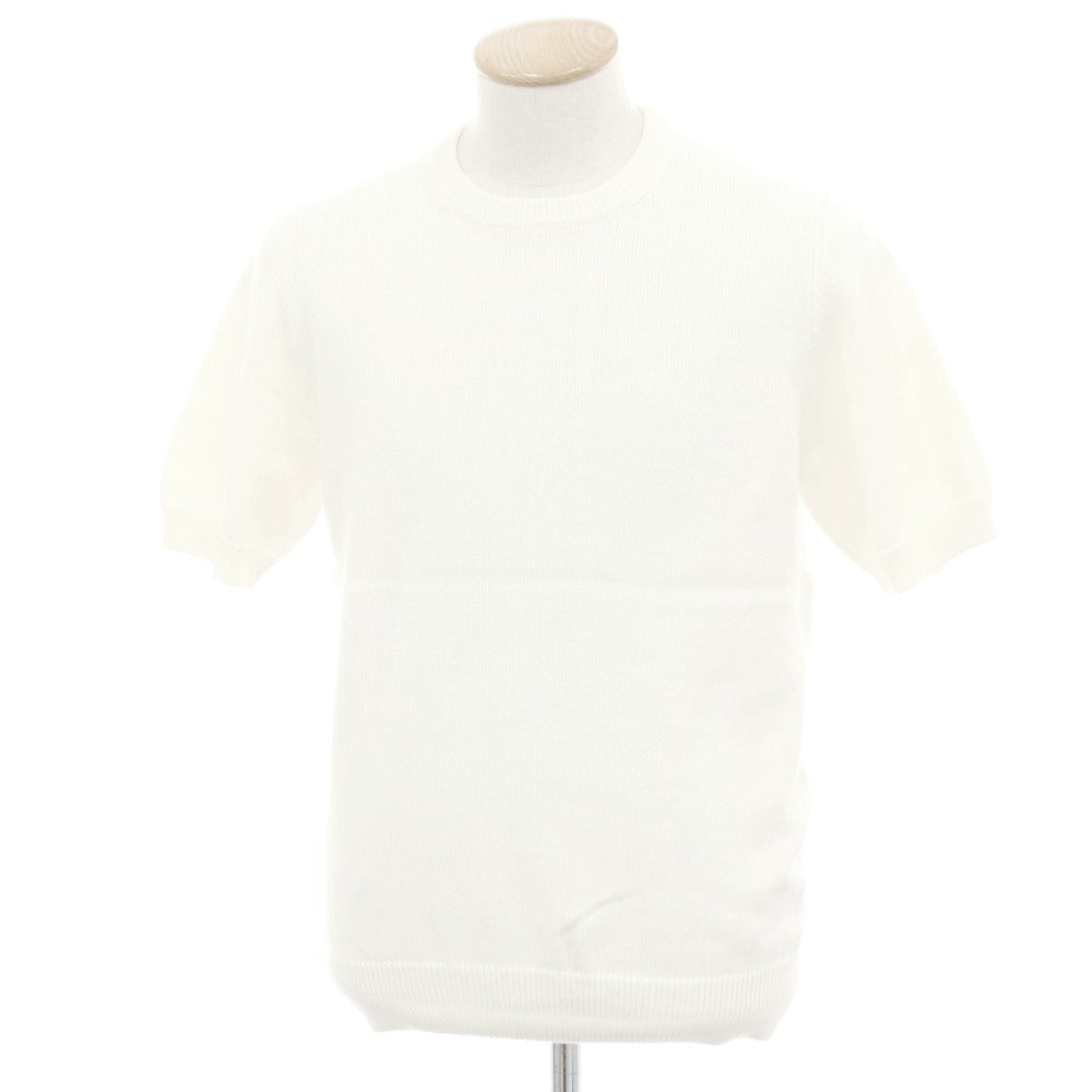 【中古】アレッサンドロルッピ Alessandro Luppi コットン 半袖クルーネックニット アイボリー【 46 】【 状態ランクA 】【 メンズ 】