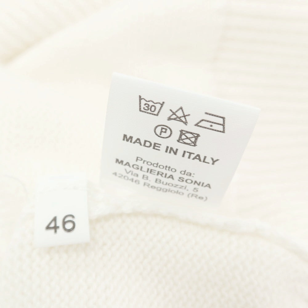 【中古】アレッサンドロルッピ Alessandro Luppi コットン 半袖クルーネックニット アイボリー【 46 】【 状態ランクA 】【 メンズ 】