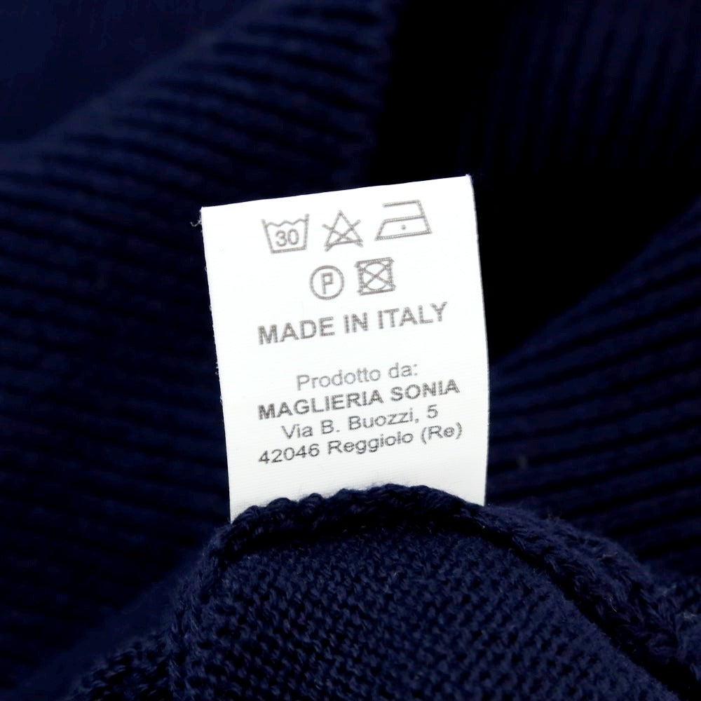 【中古】アレッサンドロルッピ Alessandro Luppi コットン 半袖クルーネックニット ネイビー【 48 】【 状態ランクB 】【 メンズ 】