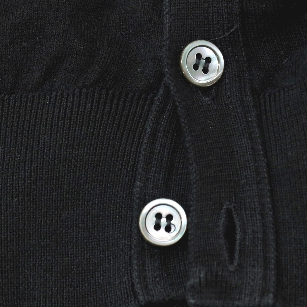 【中古】ジョンスメドレー JOHN SMEDLEY ハイゲージ コットン カーディガン ブラック【 XS 】【 状態ランクC 】【 メンズ 】