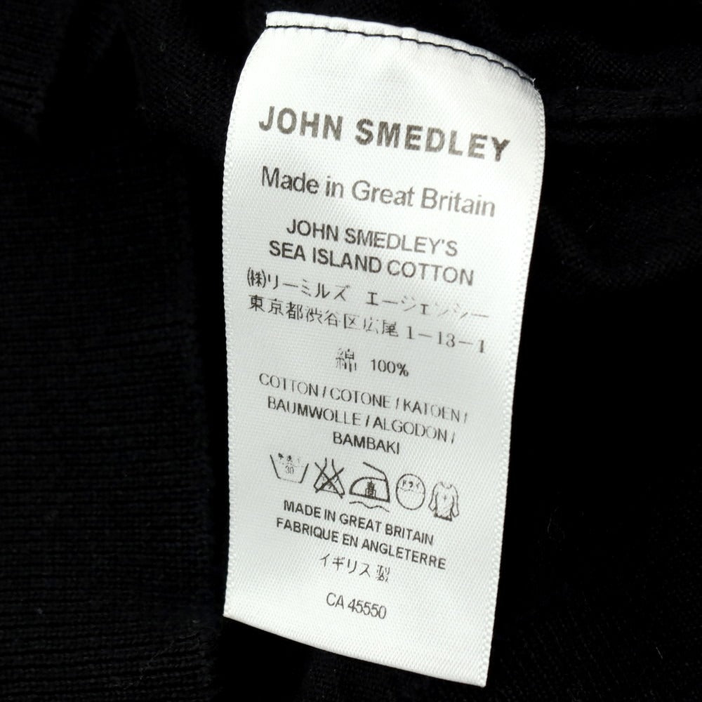 【中古】ジョンスメドレー JOHN SMEDLEY ハイゲージ コットン カーディガン ブラック【 XS 】【 状態ランクC 】【 メンズ 】