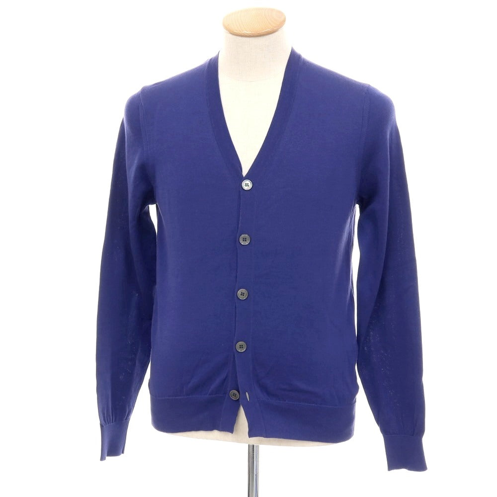 【中古】ドルモア DRUMOHR ハイゲージ コットン カーディガン スマルトブルー【 44 】【 状態ランクC 】【 メンズ 】