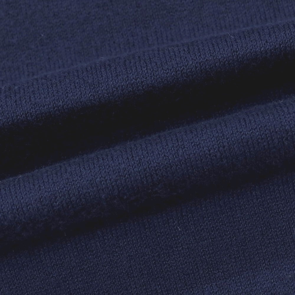 【中古】モルガーノ MORGANO コットンナイロン クルーネック 半袖 プルオーバーニット ネイビー【 48/S 】【 状態ランクC 】【 メンズ 】