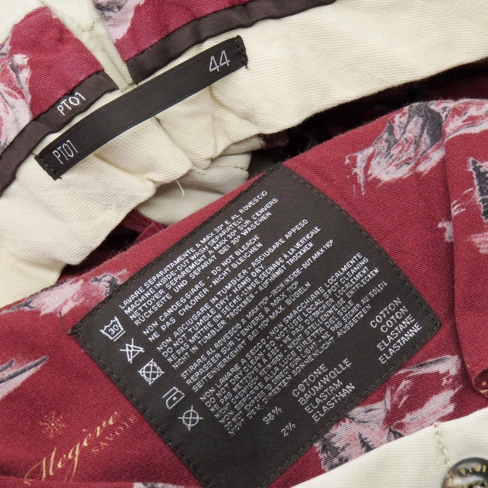 【中古】ピーティーゼロウーノ PT01 Megeve ストレッチ コットン カジュアルスラックスパンツ ライトベージュ【 44 】【 状態ランクC 】【 メンズ 】