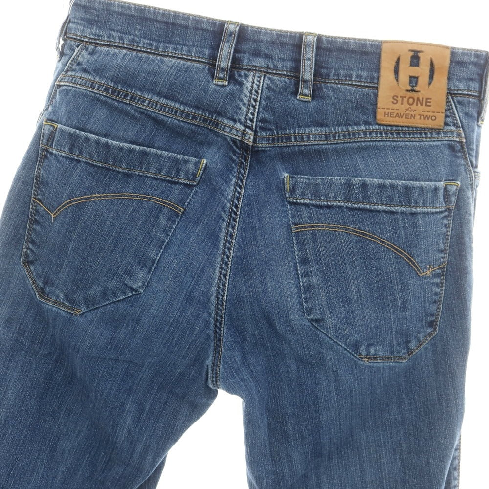 【中古】ヘブントゥ HEAVEN TWO ストレッチ コットン ジーンズ デニムパンツ ブルー【 30 】【 状態ランクC 】【 メンズ 】