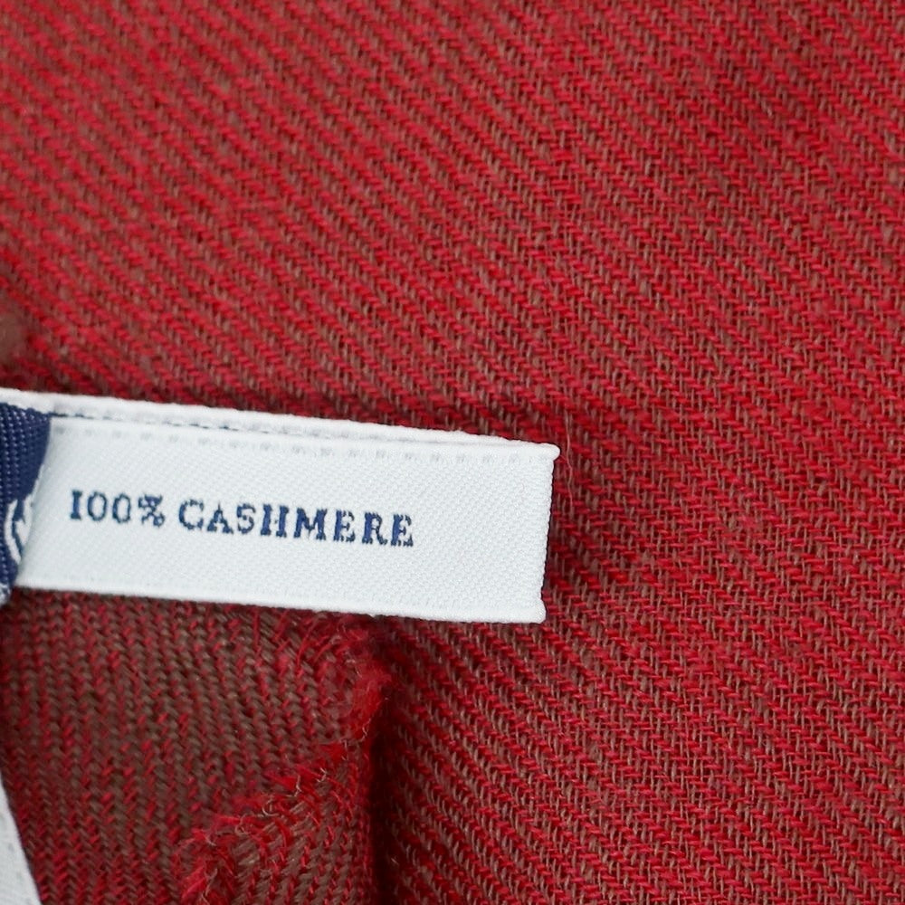 【中古】ベグアンドコー BEGG&CO カシミヤ 大判 ストール レッド【 状態ランクA 】【 メンズ 】