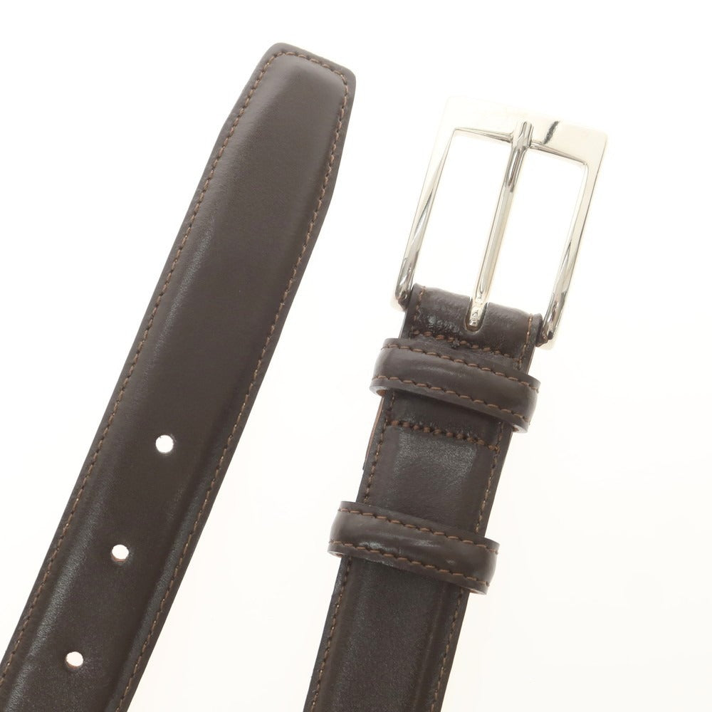 【中古】アンドレア ダミコ Andrea DAMICO レザー ベルト ダークブラウン【 80/95 】【 状態ランクC 】【 メンズ 】