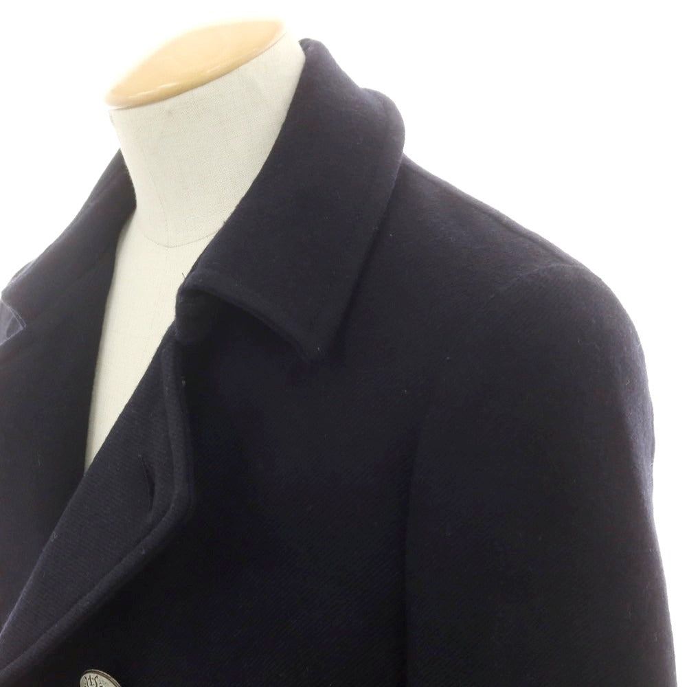 【中古】タリアトーレ TAGLIATORE ツイルウール ダブルブレストコート ダークネイビー【 44 】【 状態ランクC 】【 メンズ 】