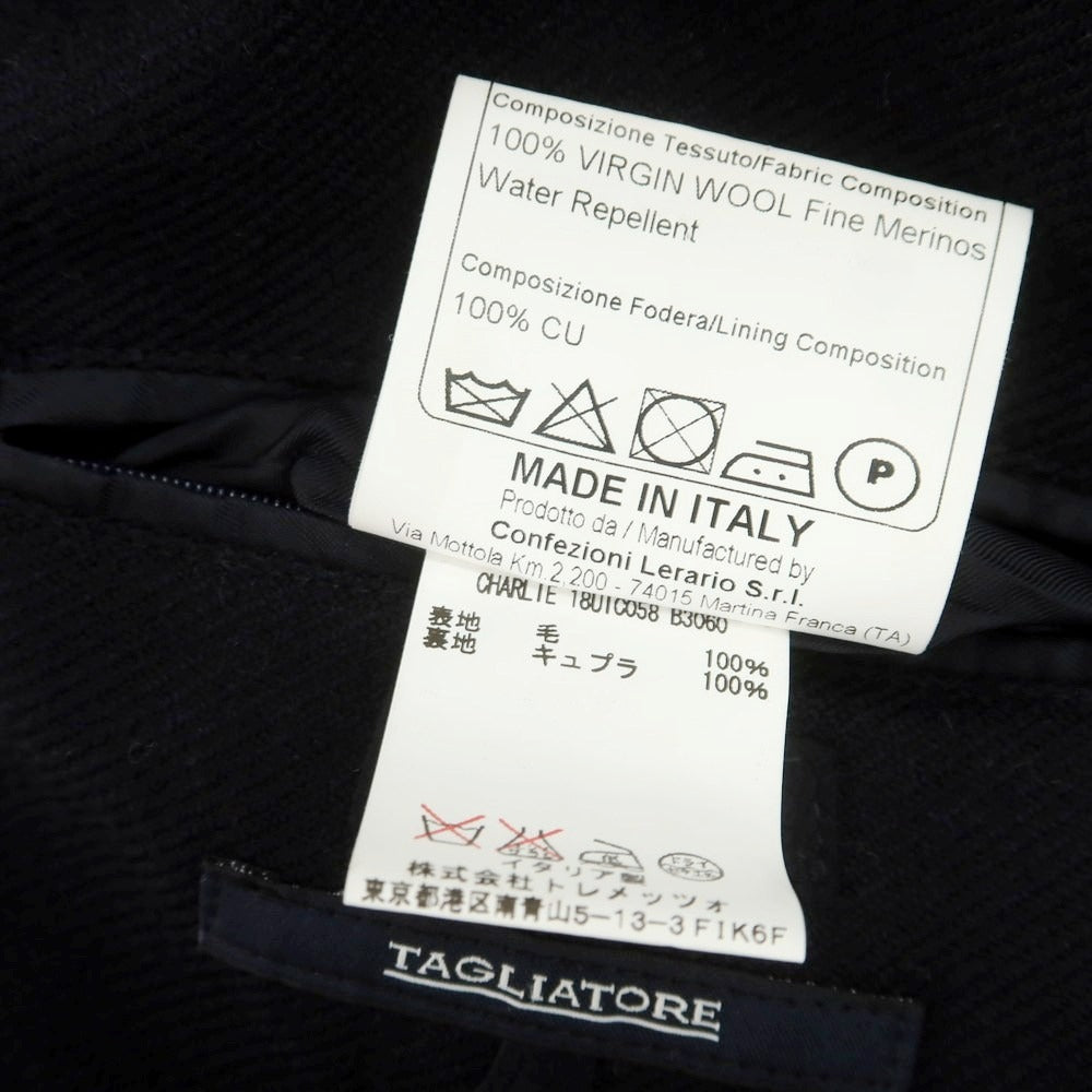 【中古】タリアトーレ TAGLIATORE ツイルウール ダブルブレストコート ダークネイビー【 44 】【 状態ランクC 】【 メンズ 】