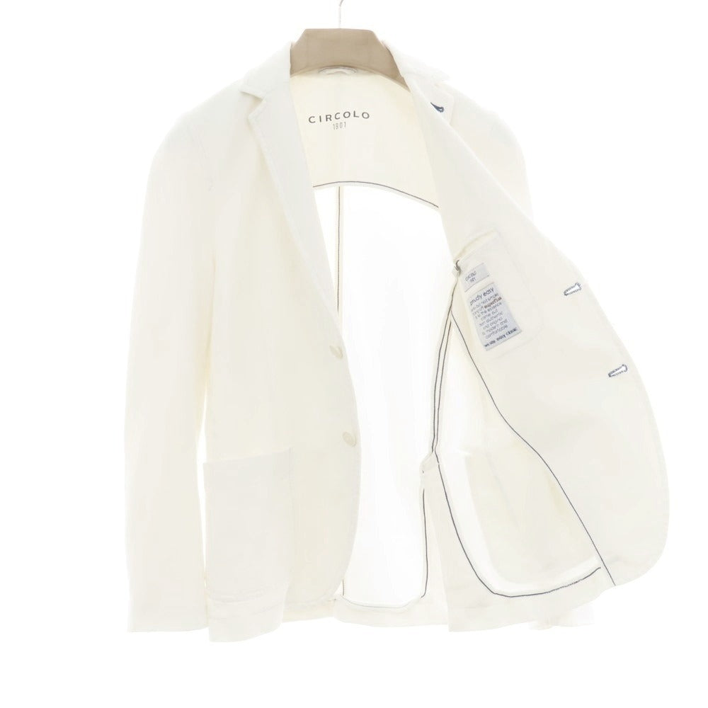 【中古】チルコロ1901 CIRCOLO 1901 コットンジャージー カジュアルジャケット ホワイト【 44 】【 状態ランクC 】【 メンズ 】