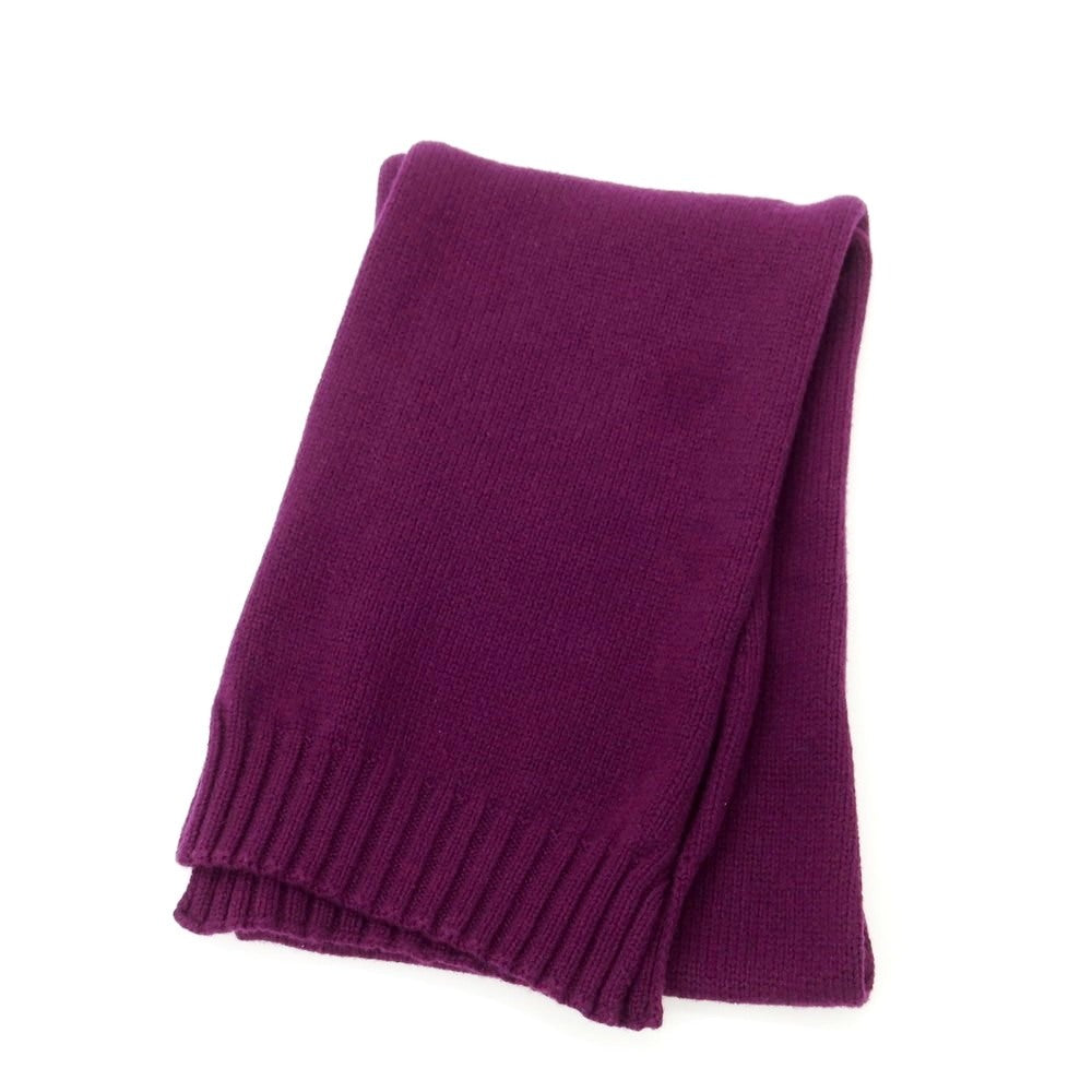 【中古】マーロ Malo カシミヤ マフラー パープル【 状態ランクB 】【 メンズ 】