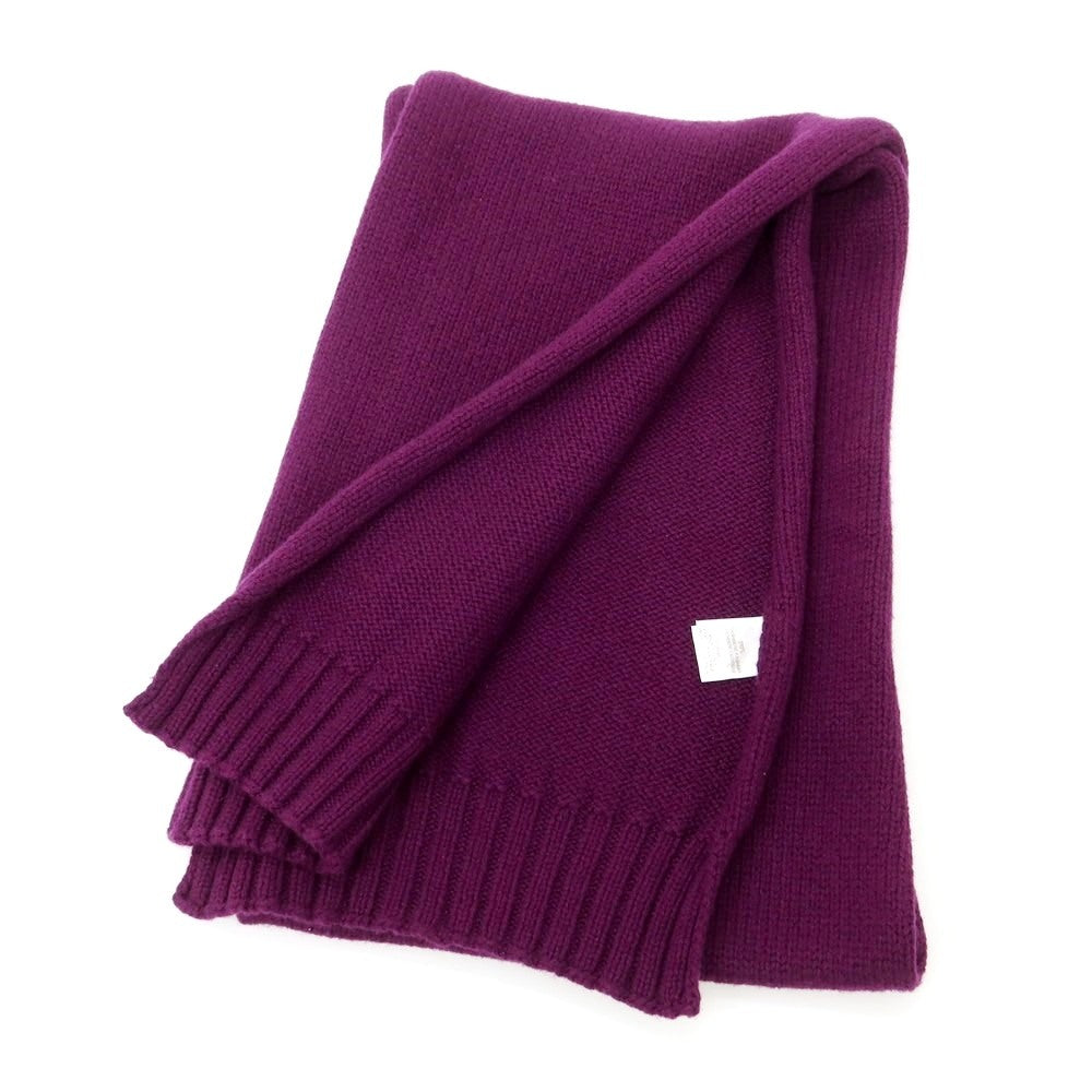 【中古】マーロ Malo カシミヤ マフラー パープル【 状態ランクB 】【 メンズ 】