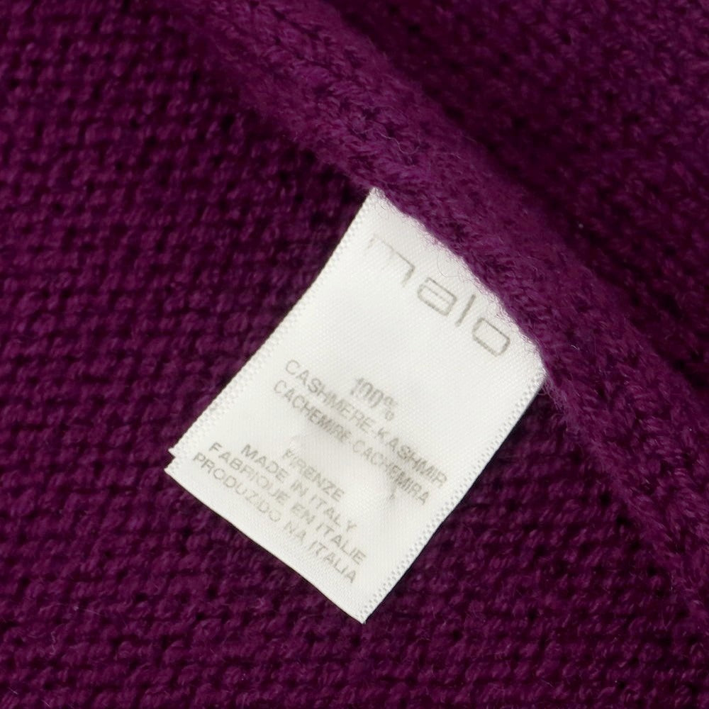 【中古】マーロ Malo カシミヤ マフラー パープル【 状態ランクB 】【 メンズ 】