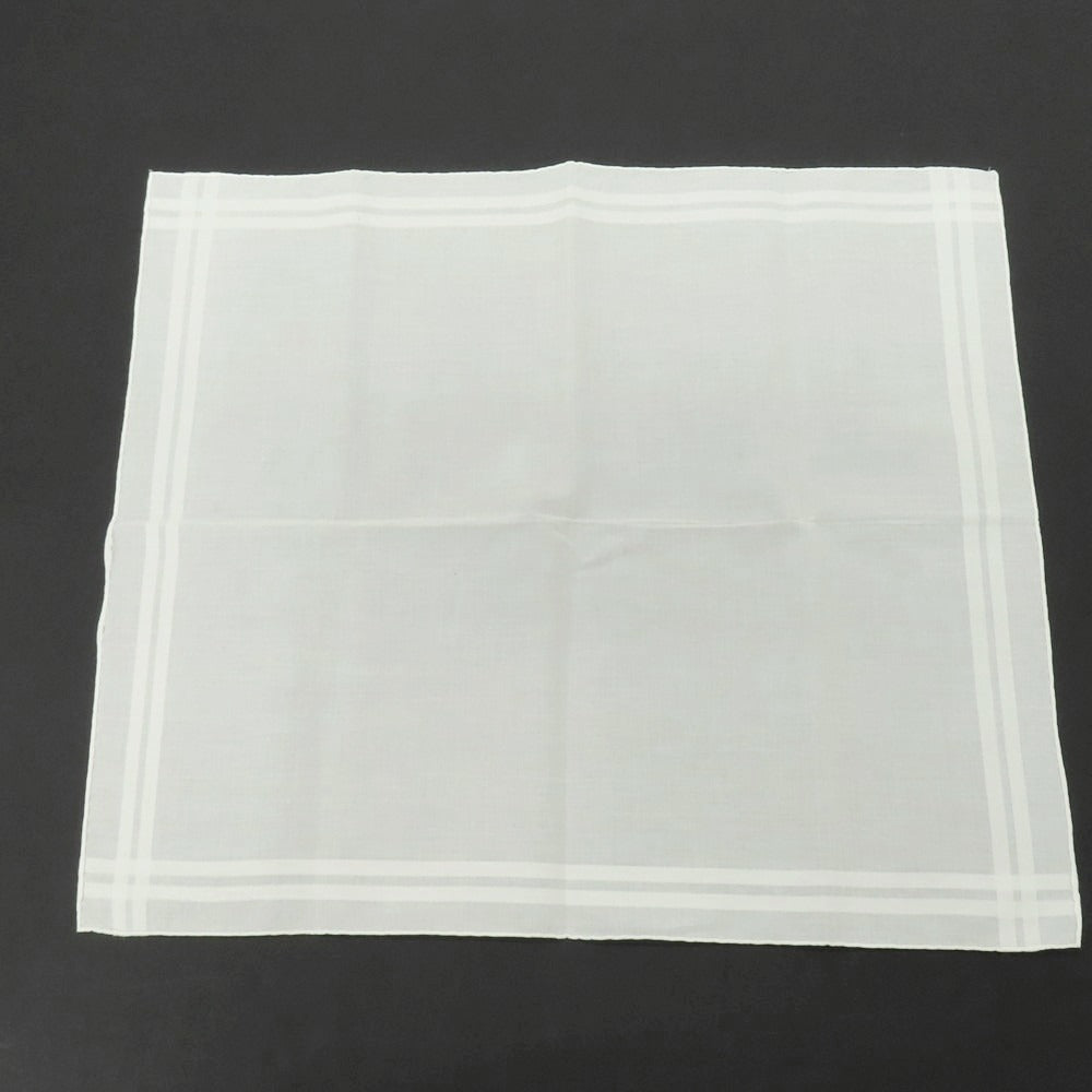 【中古】エルメス HERMES コットン ポケットチーフ アイボリー【 状態ランクC 】【 メンズ 】