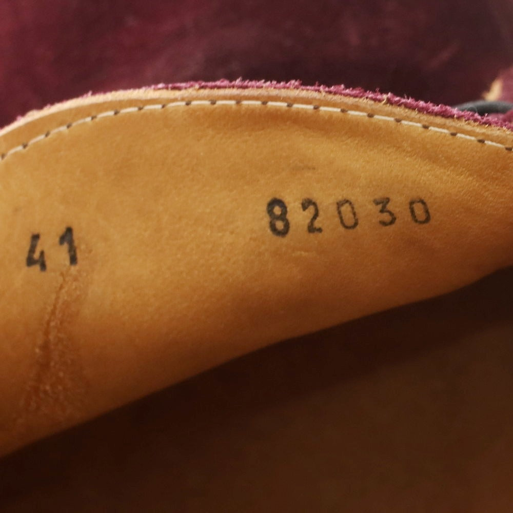 【中古】イルカンパゴ IL CAMPAGO スエード チャッカブーツ ワイン【 41 】【 状態ランクA 】【 メンズ 】