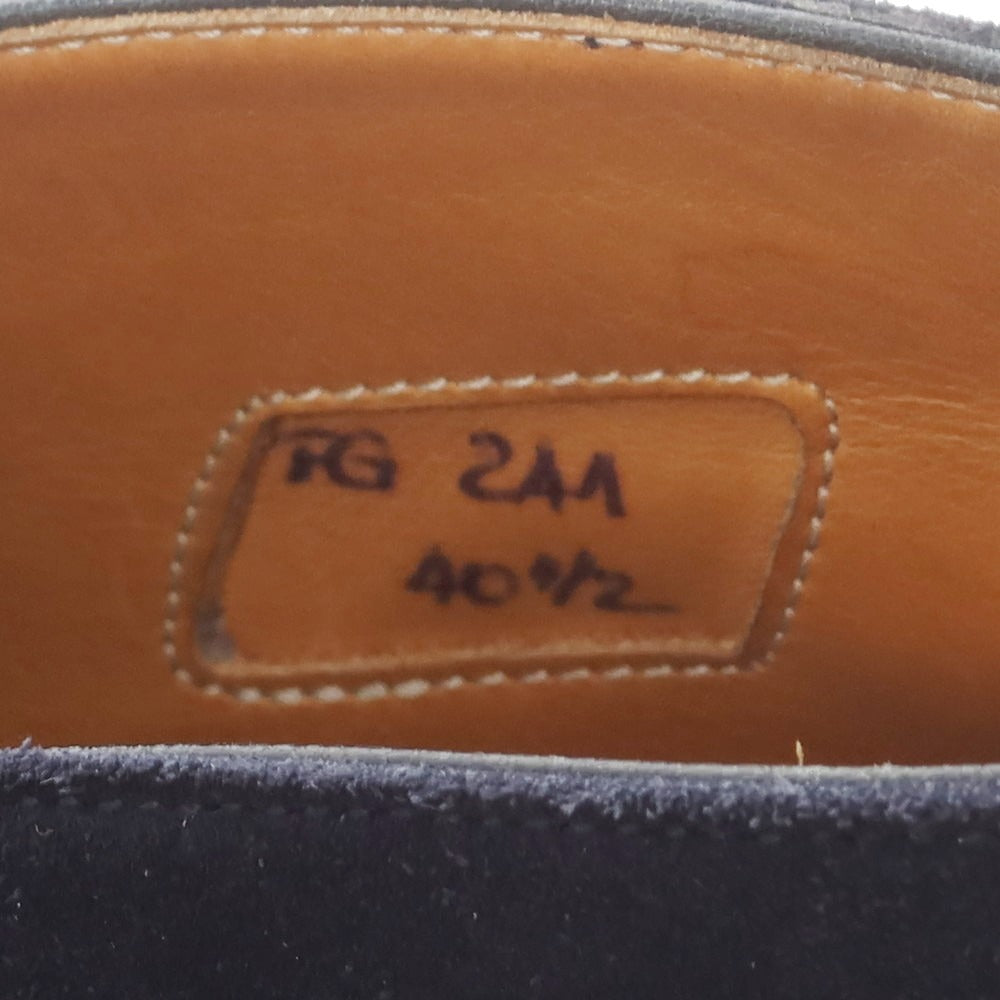 【中古】フラテッリジャコメッティ F.LLI Giacometti スエード ダブルモンク ブーツ ネイビー【 401/2 】【 状態ランクB 】【 メンズ 】