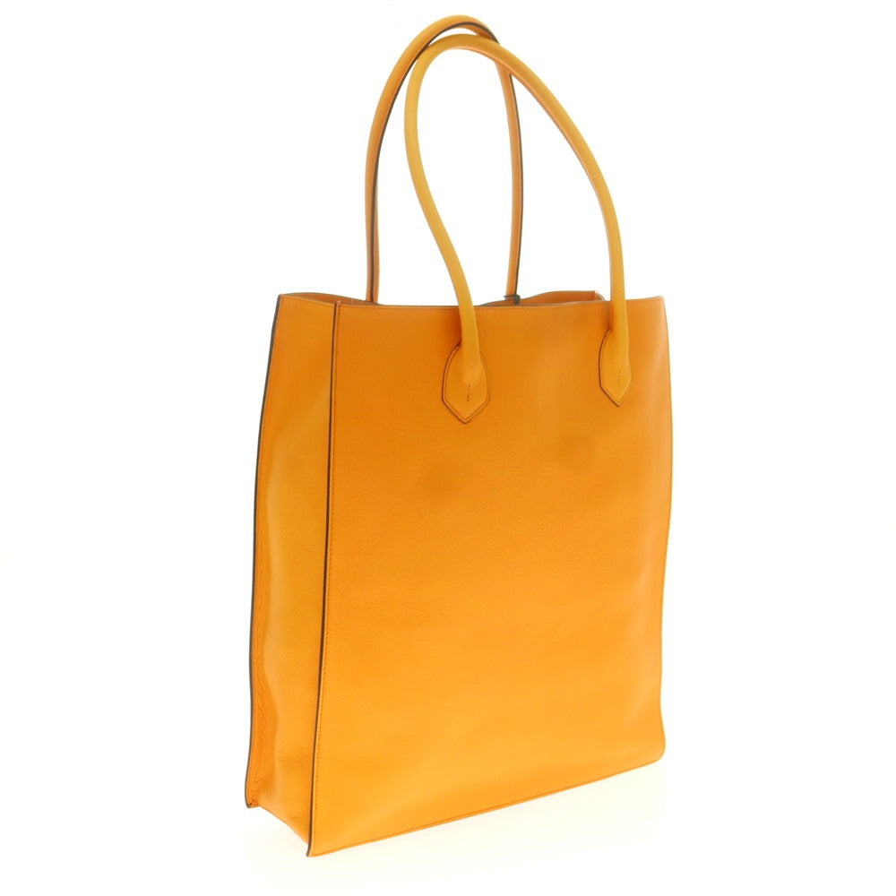 【中古】【未使用】シセイ Cisei 1212 LD TOTE シュリンクレザー トートバッグ オレンジ【 状態ランクS 】【 メンズ 】