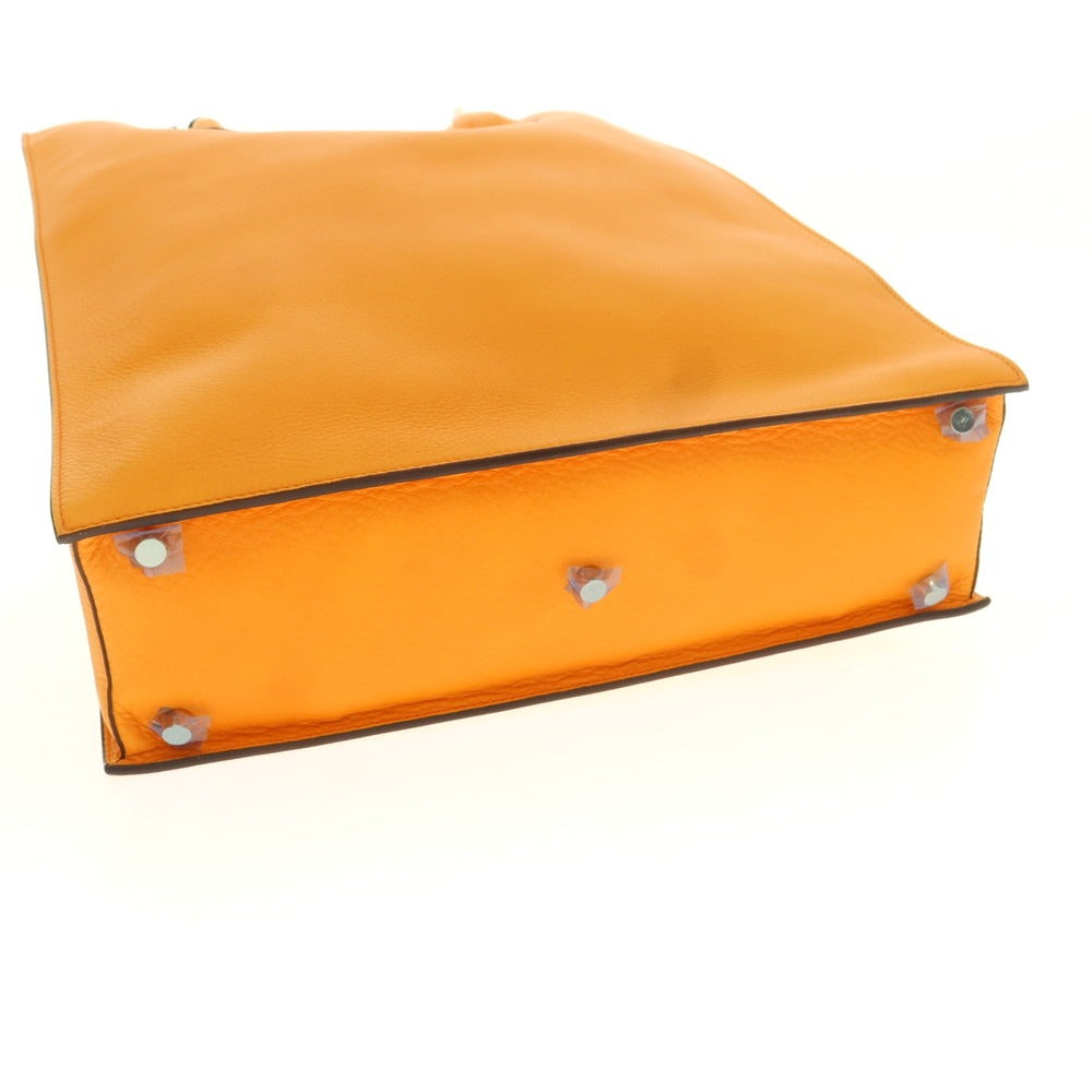 【中古】【未使用】シセイ Cisei 1212 LD TOTE シュリンクレザー トートバッグ オレンジ【 状態ランクS 】【 メンズ 】