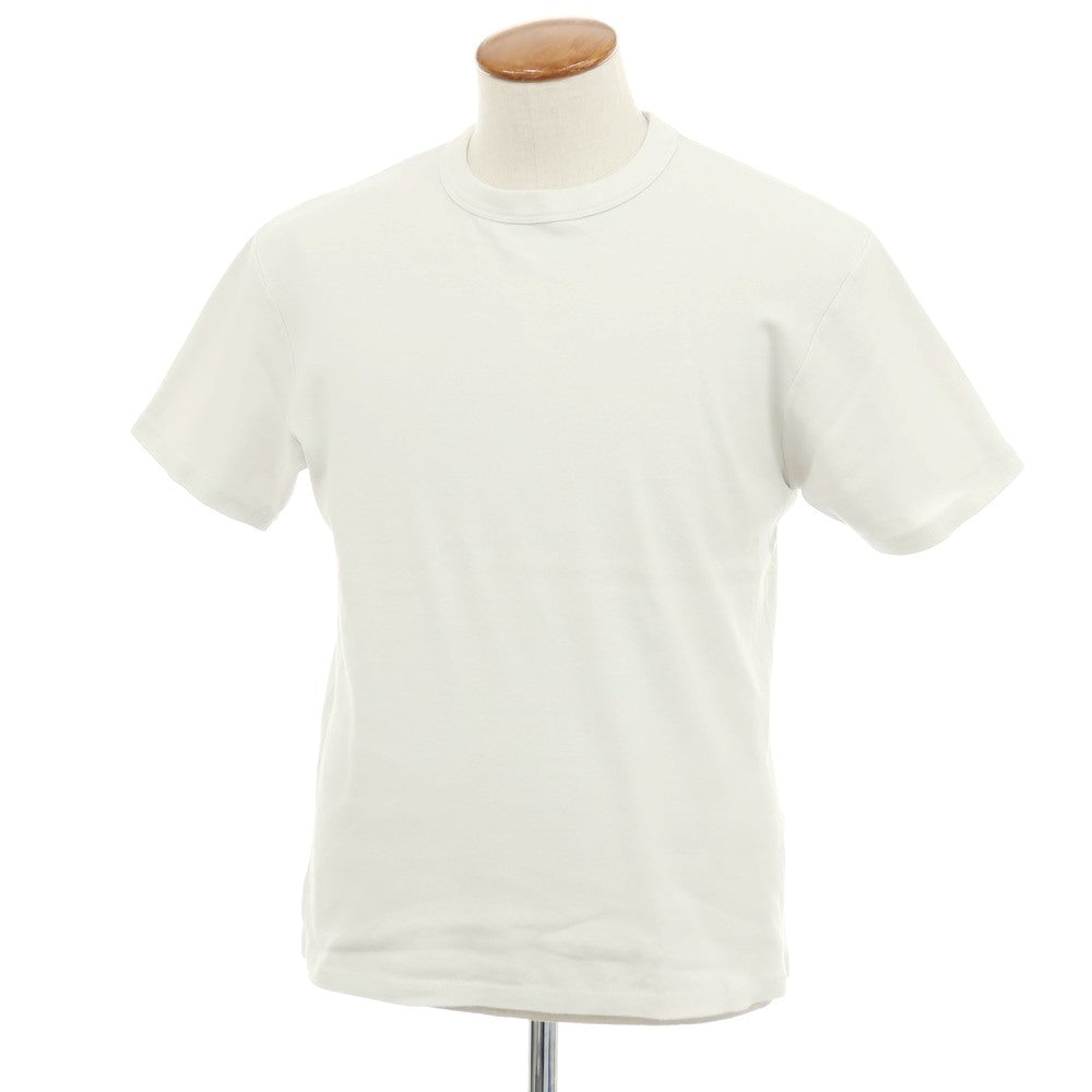 【中古】エルイー LE コットン クルーネック 半袖Tシャツ オフホワイト【 F 】【 状態ランクC 】【 メンズ 】