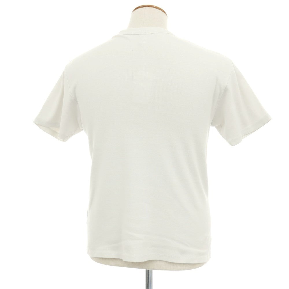 【中古】エルイー LE コットン クルーネック 半袖Tシャツ オフホワイト【 F 】【 状態ランクC 】【 メンズ 】