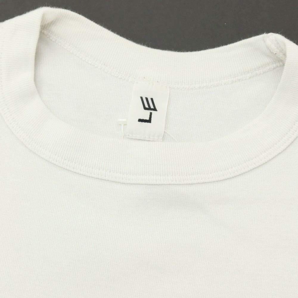 【中古】エルイー LE コットン クルーネック 半袖Tシャツ オフホワイト【 F 】【 状態ランクC 】【 メンズ 】