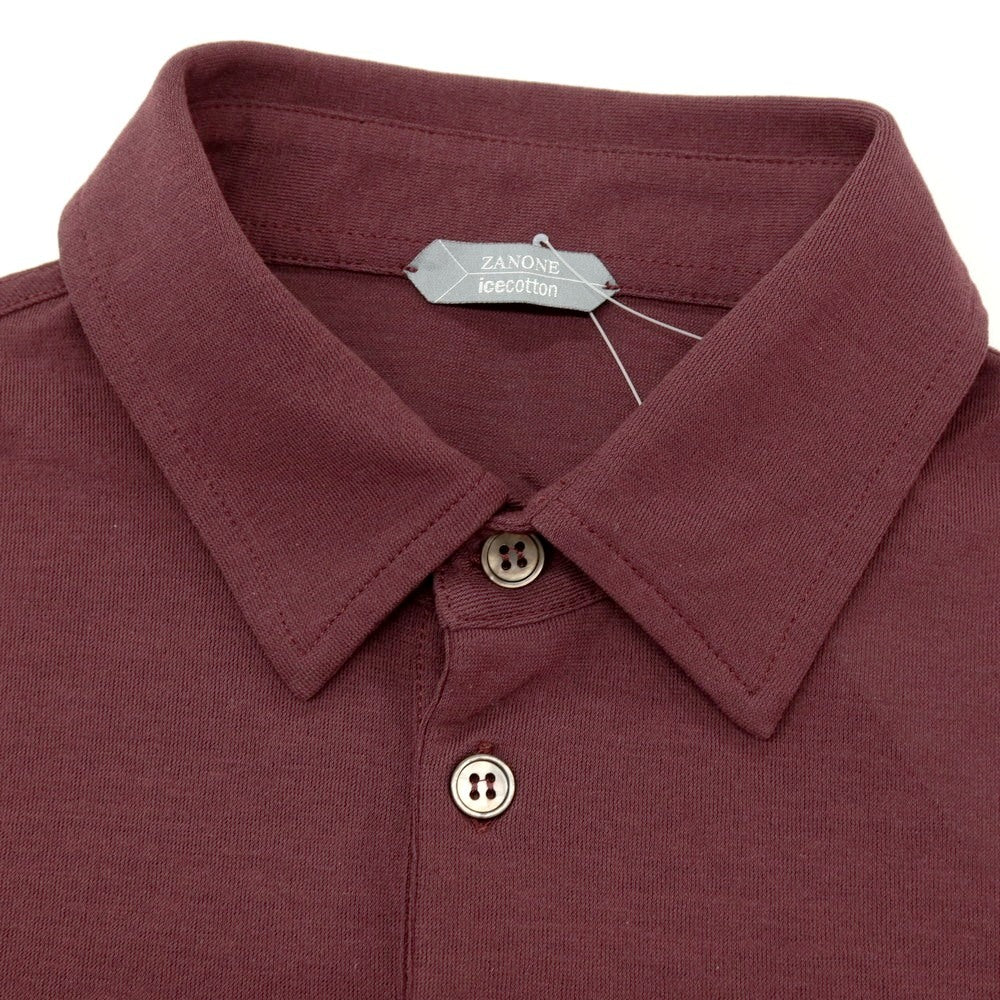 【中古】ザノーネ ZANONE アイスコットン 半袖ポロシャツ ワインレッド【 46 】【 状態ランクA 】【 メンズ 】