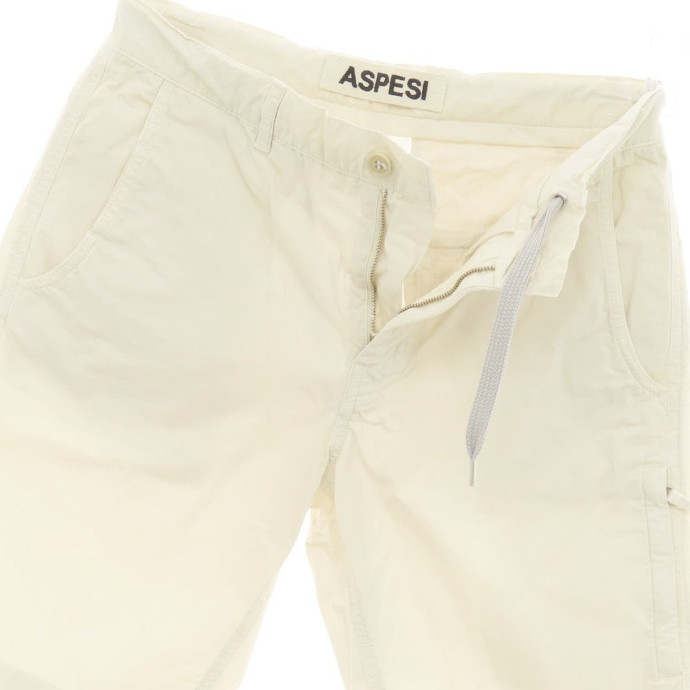 【中古】アスペジ ASPESI コットン イージーショートパンツ オフホワイト【 44 】【 状態ランクB 】【 メンズ 】