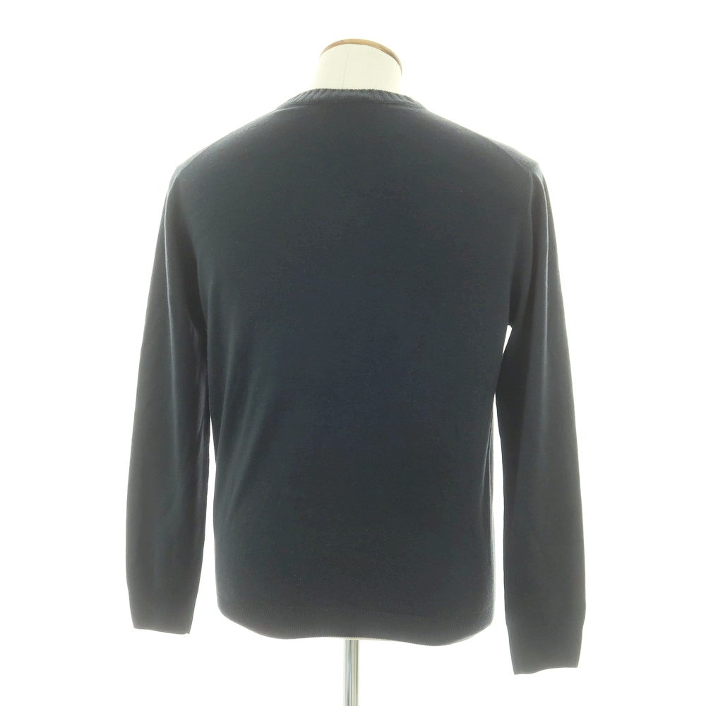 【中古】クルチアーニ CRUCIANI ウール Vネック プルオーバーニット ダークグリーン【 48 】【 状態ランクC 】【 メンズ 】