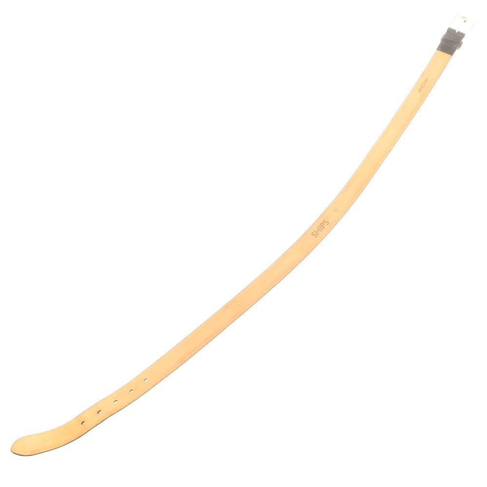 【中古】シップス SHIPS フレンチカーフ ベルト ダークブラウン【 85 】【 状態ランクC 】【 メンズ 】