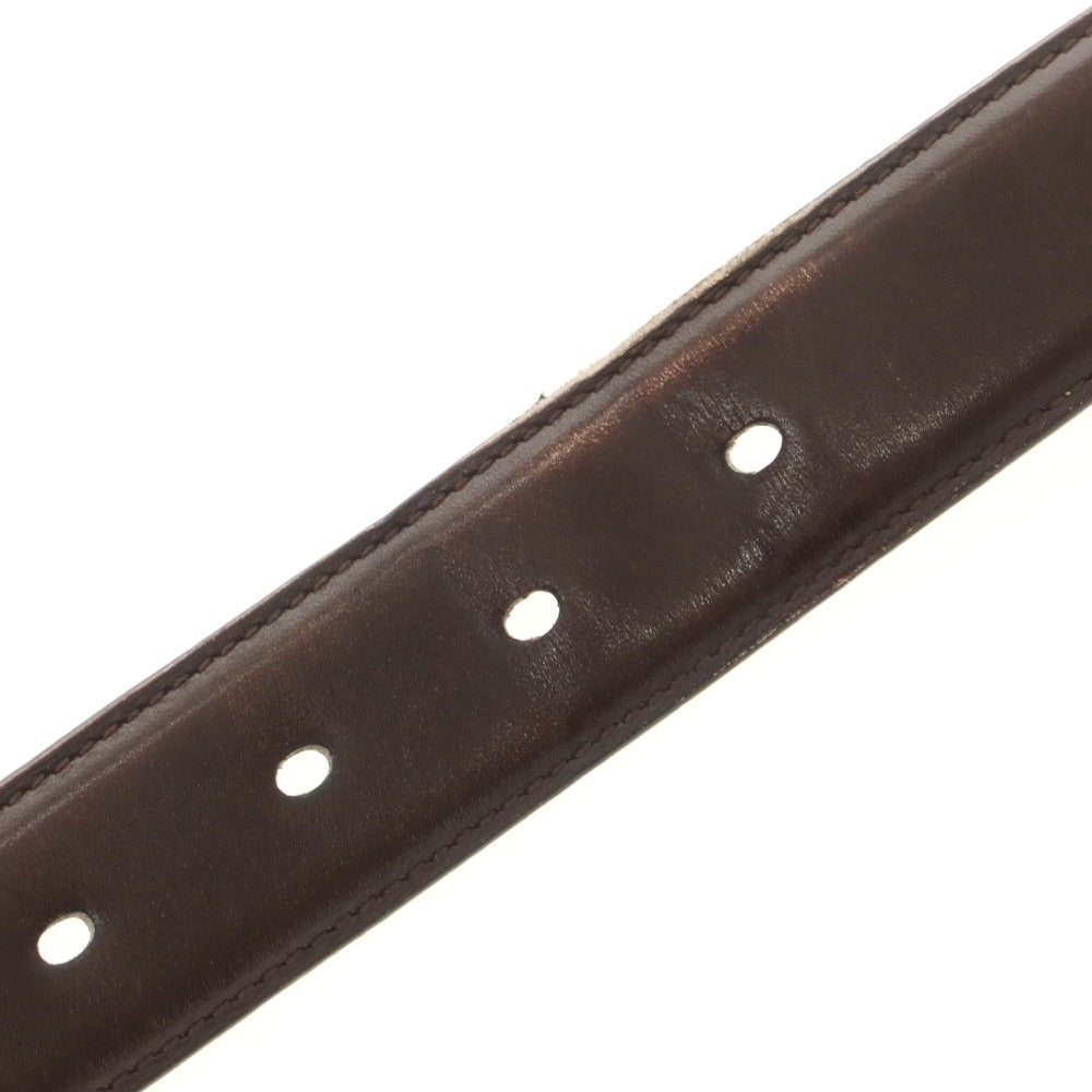 【中古】シップス SHIPS フレンチカーフ ベルト ダークブラウン【 85 】【 状態ランクC 】【 メンズ 】