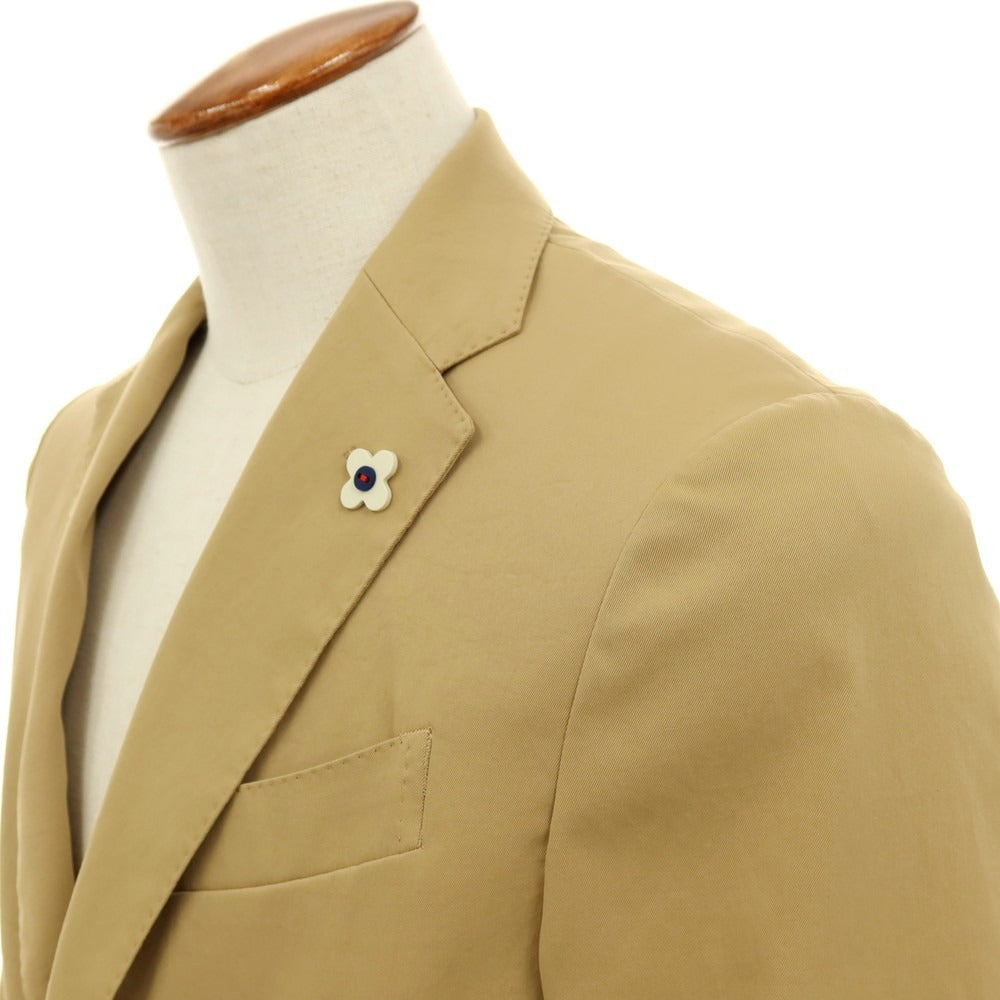 【中古】ラルディーニ LARDINI easy wear ポリエステル 3つボタンスーツ ベージュ【サイズ46】【 状態ランクB 】【 メンズ 】