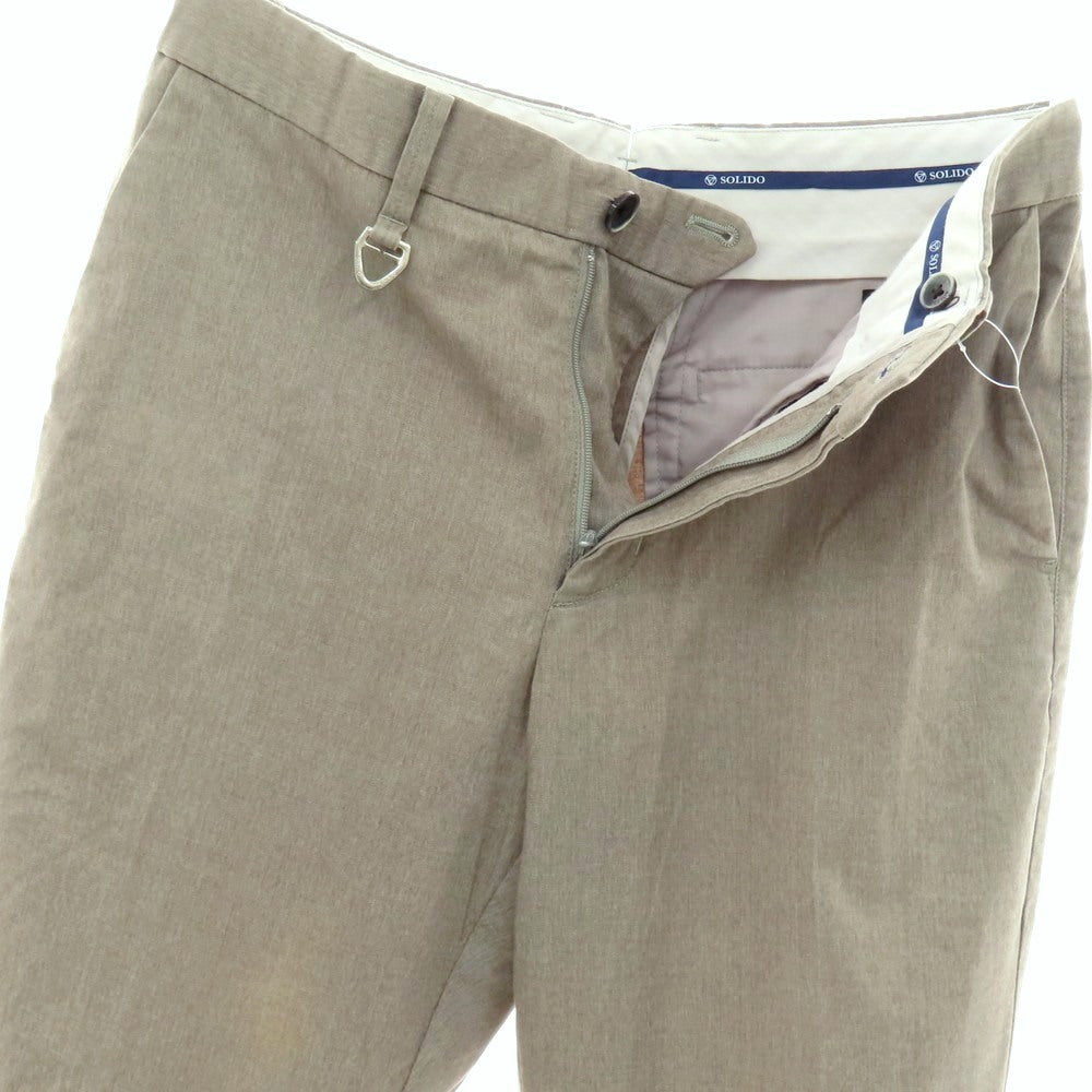【中古】ソリード SOLIDO ストレッチ ポリエステルコットン カジュアルスラックスパンツ グレー【 2 】【 状態ランクC 】【 メンズ 】