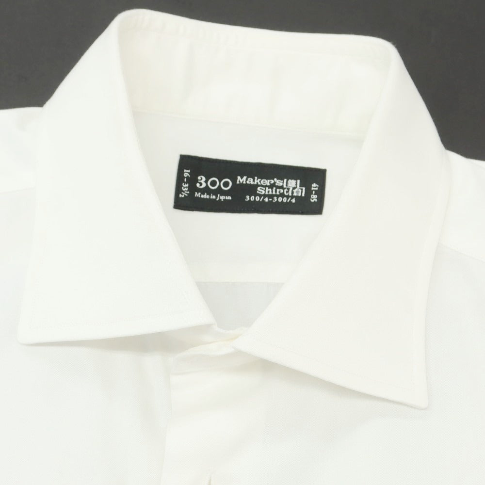 【中古】メイカーズシャツ カマクラ Makers Shirt 鎌倉 コットン セミワイドカラー ドレスシャツ ホワイト【 41/85 】【 状態ランクB 】【 メンズ 】