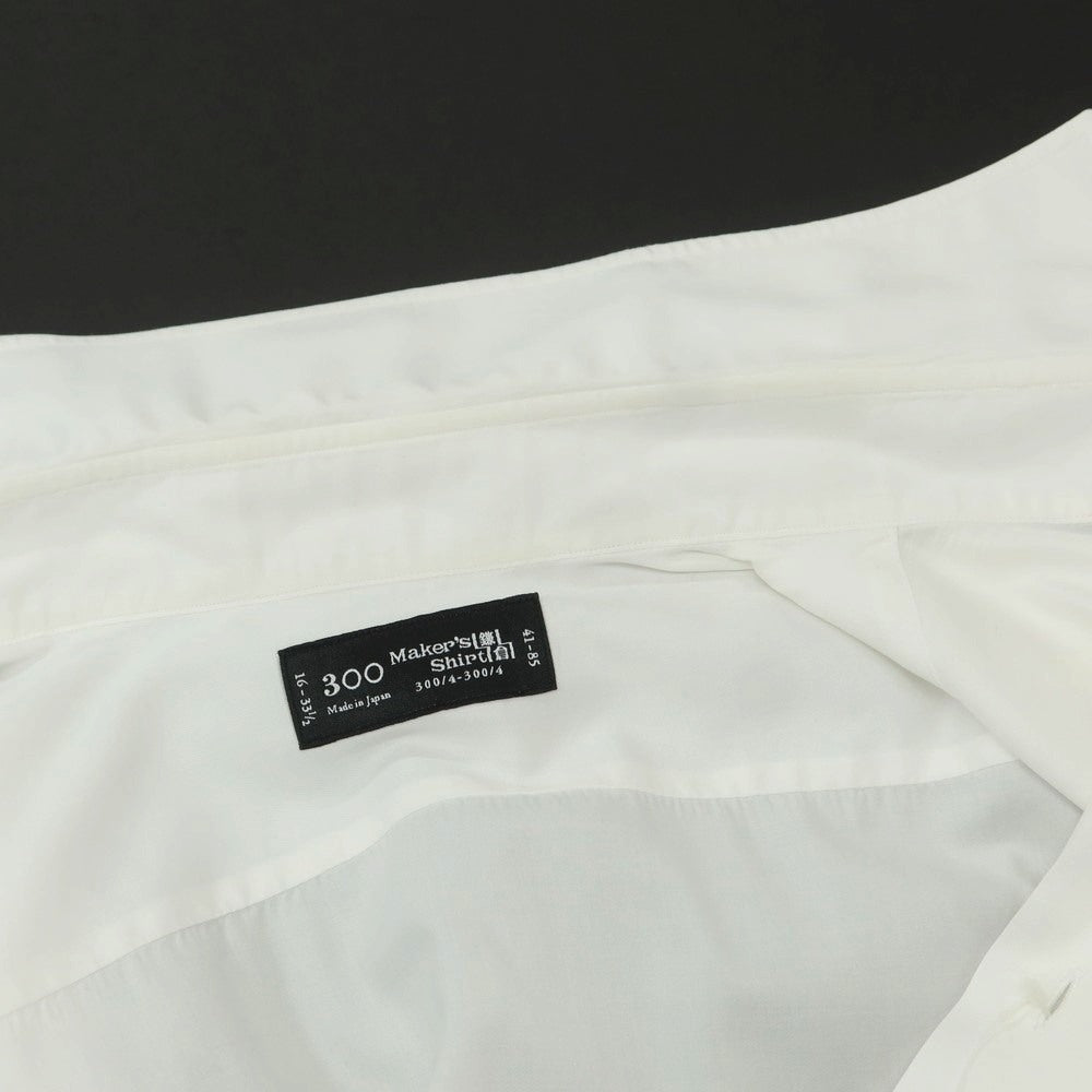 【中古】メイカーズシャツ カマクラ Makers Shirt 鎌倉 コットン セミワイドカラー ドレスシャツ ホワイト【 41/85 】【 状態ランクB 】【 メンズ 】