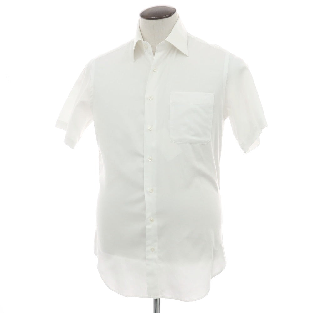 【中古】バーニーズニューヨーク BARNEYS NEWYORK コットン 半袖シャツ ホワイト【サイズ41】【 状態ランクB 】【 メンズ 】