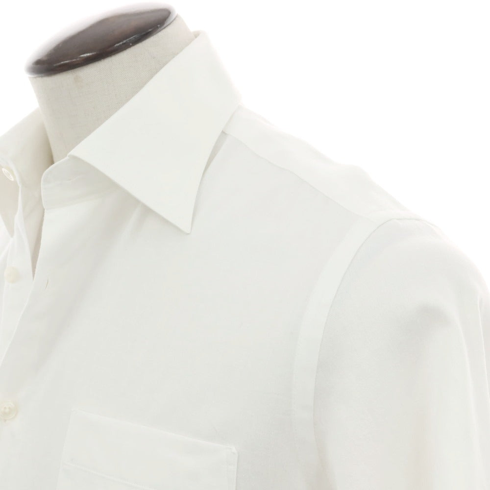 【中古】バーニーズニューヨーク BARNEYS NEWYORK コットン 半袖シャツ ホワイト【サイズ41】【 状態ランクB 】【 メンズ 】