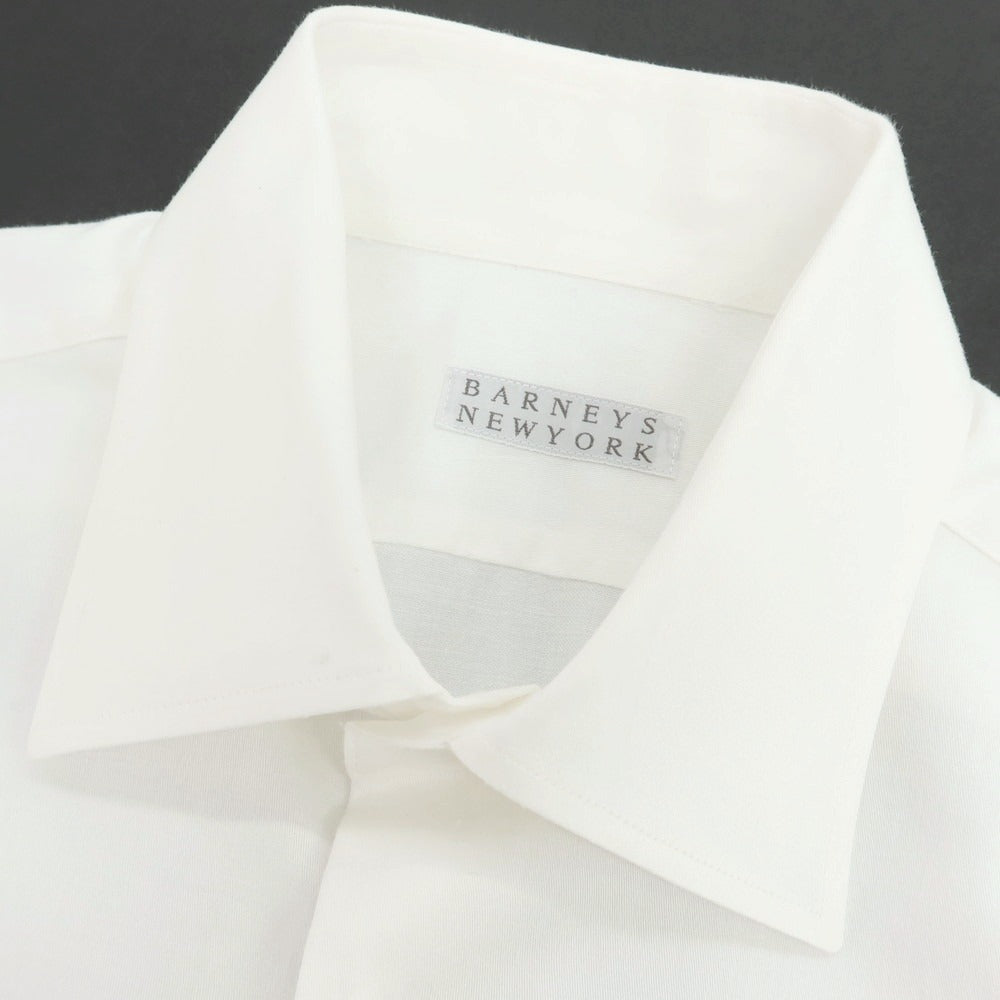 【中古】バーニーズニューヨーク BARNEYS NEWYORK コットン 半袖シャツ ホワイト【サイズ41】【 状態ランクB 】【 メンズ 】