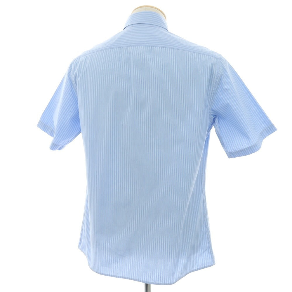 【中古】アーペーセー A.P.C. コットン ストライプ 半袖シャツ ブルーxホワイト【サイズ1】【 状態ランクC 】【 メンズ 】