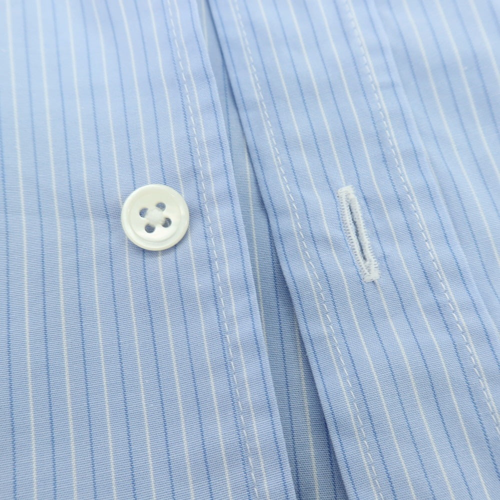 【中古】アーペーセー A.P.C. コットン ストライプ 半袖シャツ ブルーxホワイト【サイズ1】【 状態ランクC 】【 メンズ 】