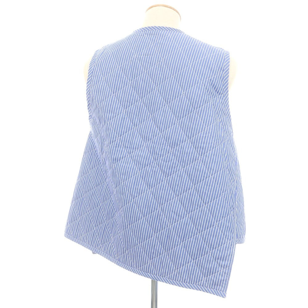 【中古】コムデギャルソンシャツ COMME des GARCONS SHIRT × LAVENHAM 2025年春夏 コットン キルティングベスト ブルーxホワイト【 XS 】【 状態ランクA 】【 メンズ 】
