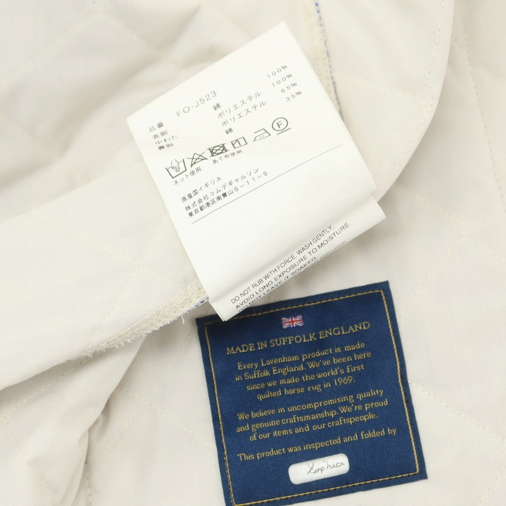 【中古】コムデギャルソンシャツ COMME des GARCONS SHIRT × LAVENHAM 2025年春夏 コットン キルティングベスト ブルーxホワイト【 XS 】【 状態ランクA 】【 メンズ 】