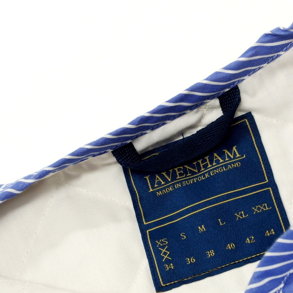 【中古】コムデギャルソンシャツ COMME des GARCONS SHIRT × LAVENHAM 2025年春夏 コットン キルティングベスト ブルーxホワイト【 XS 】【 状態ランクA 】【 メンズ 】