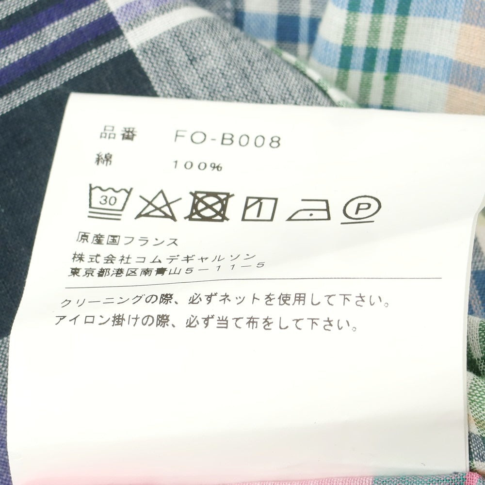 【中古】コムデギャルソンシャツ COMME des GARCONS SHIRT 2025年春夏 コットン チェック レギュラーカラー カジュアルシャツ マルチカラー【 L 】【 状態ランクA 】【 メンズ 】