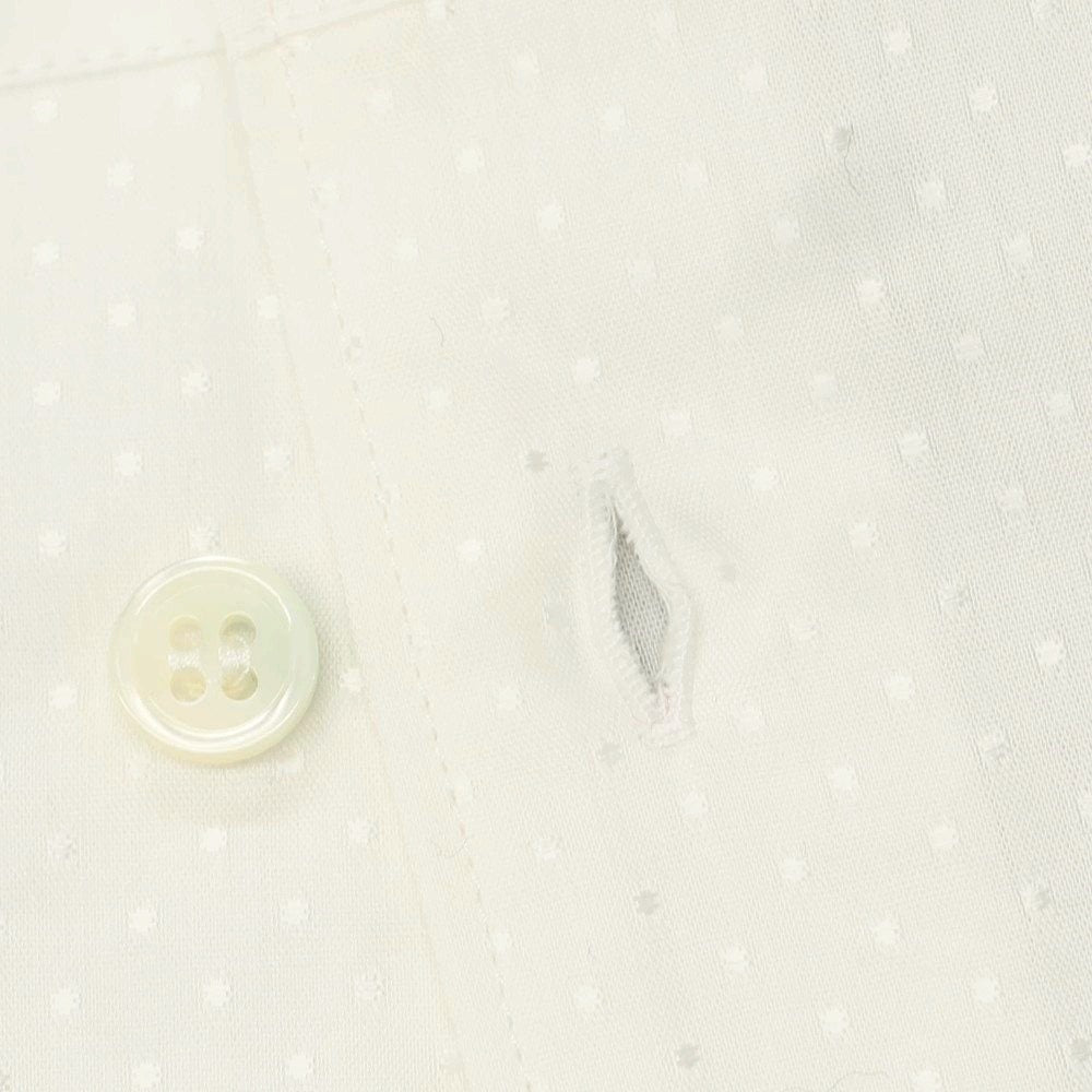 【中古】コムデギャルソンシャツ COMME des GARCONS SHIRT 2025年春夏 コットンレーヨン ドット レギュラーカラー カジュアルシャツ ホワイト【 S 】【 状態ランクA 】【 メンズ 】