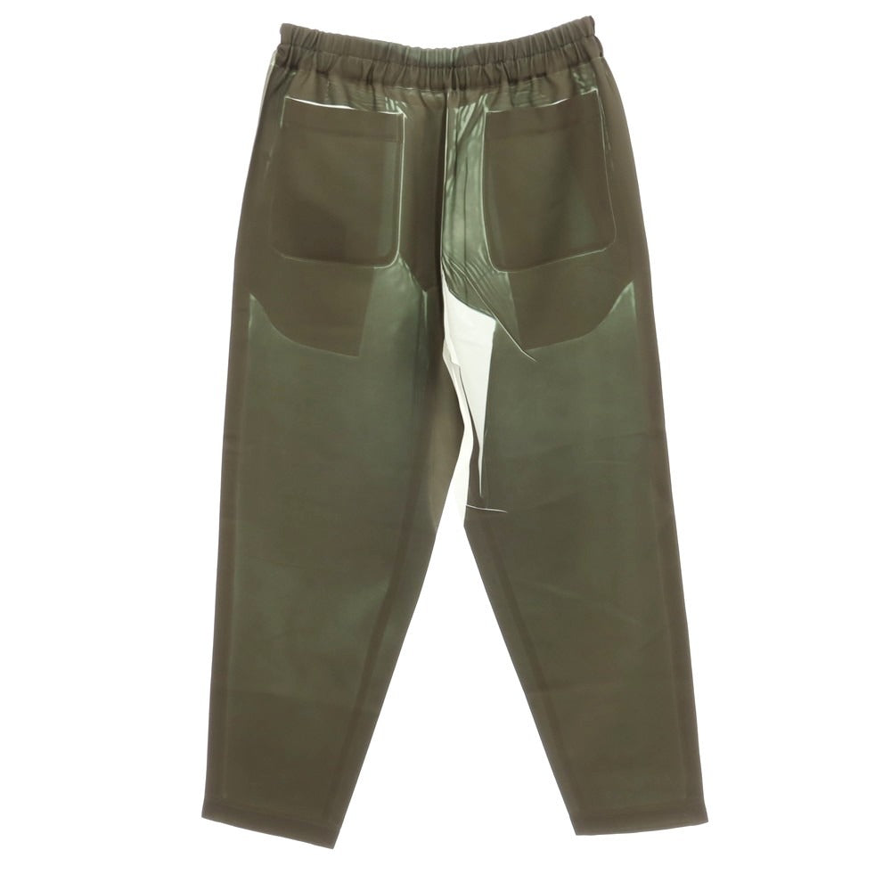 【中古】コムデギャルソンシャツ COMME des GARCONS SHIRT 2025年春夏 ポリエステル ガーメント プリント イージーパンツ オリーブ【 S 】【 状態ランクA 】【 メンズ 】