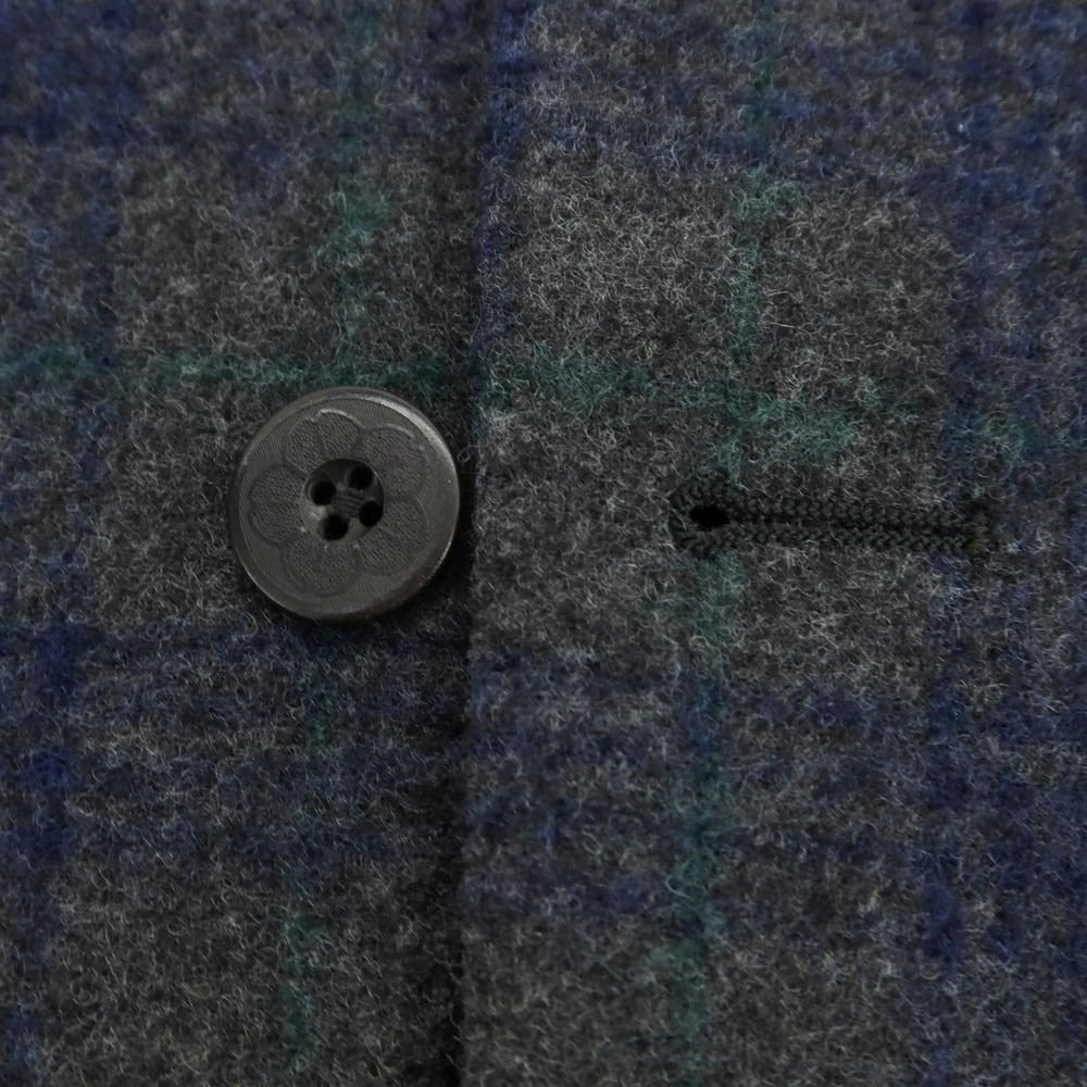 【中古】モンテドーロ Montedoro ウールモヘヤ チェック テーラードジャケット グレーxネイビー【 44 】【 状態ランクB 】【 メンズ 】